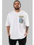 Tom ve Jerry Ön Sol Baskılı Oversize T-Shirt Erkek Kadın Unisex Pamuk Bisiklet Yaka Tişort 1