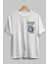 Tom ve Jerry Ön Sol Baskılı Oversize T-Shirt Erkek Kadın Unisex Pamuk Bisiklet Yaka Tişort 2