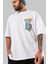 Tom ve Jerry Ön Sol Baskılı Oversize T-Shirt Erkek Kadın Unisex Pamuk Bisiklet Yaka Tişort 3