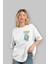 Tom ve Jerry Ön Sol Baskılı Oversize T-Shirt Erkek Kadın Unisex Pamuk Bisiklet Yaka Tişort 4