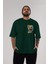 Joker (7) Ön Sol Baskılı Oversize T-Shirt Erkek Kadın Unisex Pamuk Bisiklet Yaka Tişort 5