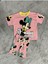 Kız Çocuk Minnie Mouse Baskılı ve Tayt Şortlu Alt Üst Takım Şeker Pembe 3