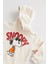 Snoopy Peanuts Baskılı Kapüşonlu Çocuk Alt Üst Eşofman Takım Ekru 4