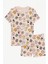 Nordstrom Funny Toast Baskılı Pamuklu Kısa Kollu Şortlu Çocuk Pijama Takımı Somon 2