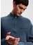Jeans Dik Yaka Standart Düz Mavi Erkek Kazak 246D2003_KLJ Relaxed Half Zıp Sweat 3
