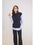 Bisiklet Yaka Çizgili Gömlek Görünümlü Sweatshirt Tunik E1393AX25SP 1