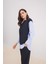 Bisiklet Yaka Çizgili Gömlek Görünümlü Sweatshirt Tunik E1393AX25SP 3