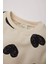 Kız Bebek Bisiklet Yaka Kalp Desenli Sweatshirt E0196A525SP 2