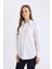 Relax Fit Basic Düz Oxford Uzun Kollu Gömlek Tunik E1754AX25SP 3