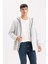 Regular Fit Kapüşonlu Pamuk Astarlı Fermuarlı Mevsimlik Baharlık Mont D7578AX25SP 4