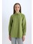 Relax Fit Basic Düz Poplin Uzun Kollu Gömlek Tunik D7341AX25SP 3