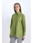 Relax Fit Basic Düz Poplin Uzun Kollu Gömlek Tunik D7341AX25SP 4