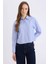 Relax Fit Çizgili Poplin Uzun Kollu Gömlek E1261AX25SP 4