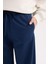 Straight Fit Beli Lastikli İnce Eşofman Altı Uzun Boy Cepli Basic Düz D6667AX25SP 5