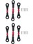 Tt-01 TT01 Için 6 Adet Metal Direksiyon Çubuğu Bağlantı Çubuğu Rot Çubuğu, Kırmızı (Yurt Dışından) 1