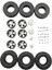 2x Dıy Çift Lastik Metal Tekerlek Kıtı B14 B24 Q62 Q63 1/16 Kamyon 4WD Rc Araba Parçaları (Siyah) (Yurt Dışından) 2