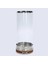 Cam Metal Tokalı Mumluk 19*19*42 cm 1