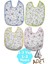 Bebek Cotton Arkası Muşambalı Su Geçirmez Renkli Mama Önlüğü 4'lü Set 1-2 Yaş 2