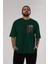Jurassic Park (2) Ön Sol Baskılı Oversize T-Shirt Erkek Kadın Unisex Pamuk Bisiklet Yaka Tişort 5