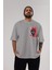 Squid Game (4) Ön Sol Baskılı Oversize T-Shirt Erkek Kadın Unisex Pamuk Bisiklet Yaka Tişort 5