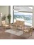 Rio Rattan Bahçe Balkon Oturma Takımı 2+1+1+Camlı Masa Cappuccino 1