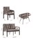 Rio Rattan Bahçe Balkon Oturma Takımı 2+1+1+Camlı Masa Cappuccino 5