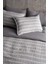Striped Müslin Yatak Örtüsü Siyah / Gri 240 x 260 3