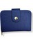 Kadın Lacivert Renkli Fermuarlı ve Çıtçıtlı Kağıt ve Bozuk Para Bölmeli Cüzdan. 1