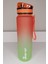 1000 ml Tritan Motivasyonlu Su Matarası (Turuncu - Neon Yeşil) 2
