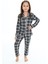 Kız Çocuk Ekose Pijama Takımı 3-16 Yaş 12156 1