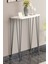 80 cm Beyaz Dresuar Kahve Köşesi Konsol Modern Raf Metal Boru Gümüşayaklı 1