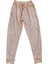 Parlak Kadife Cepli Pantolon Eşofman Pijama Altı Unisex Lastikli Paça Bej 3