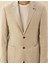 Erkek Bej Slim Fit Keten Karışımlı Blazer Ceket 50277318-VR011 1