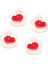 Sevgililer Günü 4lü Kırmızı Kalp Dekorlu Tealight Mum Seti 1
