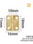 Gold-18X16CM 10PCS Zlinkj Mini Metal Menteşeler Retro Kapı Menteşeleri Menteşe Vidalı Mobilya Menteşeleri 37X25 mm, 30X26 mm, 24X18 mm, 18X16 mm (Yurt Dışından) 1