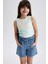 Kız Çocuk Relax Fit Jean Şort 1