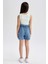 Kız Çocuk Relax Fit Jean Şort 5