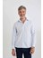 Modern Fit İtalyan Yaka Uzun Kollu Gömlek Y4380AZ22AU 1