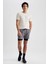 Fit Slim Fit Bisiklet Yaka Baskılı Kısa Kollu Sporcu Tişört X6142AZ23SP 4