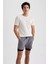 Fit Slim Fit Bisiklet Yaka Baskılı Kısa Kollu Sporcu Tişört X6142AZ23SP 5