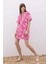 Gömlek Yaka Desenli Terry Cotton Mini Kısa Kollu Elbise Z7663AZ23SM 3
