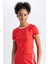 Fit Crop Bisiklet Yaka Sporcu Kısa Kollu Tişört A7034AX23HS 1