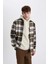 Regular Fit Kareli Oduncu Flanel Uzun Kollu Gömlek S9275AZ23AU 4