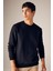 Regular Fit Bisiklet Yaka Kalın Basic Düz Sweatshirt T3777AZ23AU 1