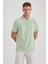 Erkek Yeşil Siyah Regular Fit Düz Kesim Polo Yaka Basic Düz %100 Pamuk Polo Tişört B0643AXNS 1