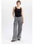 Kadın Siyah Slim Fit Dar Kesim Bisiklet Yaka Düz Basic %100 Pamuk Atlet B0652AXNS 2