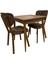 Mendel Masa ve Rivone Sandalye Takımı, Barok Ceviz, 70 x 70 5