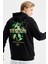 Rick and Morty Boxy Fit Kapüşonlu Sırt Baskılı Sweatshirt B5368AX24SP 1