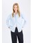 Oversize Geniş Kalıp Poplin Uzun Kollu Gömlek T8735AZ24SP 4