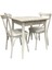 Mendel Masa ve Bahar Çapraz Sandalye Takımı, Kristal, 70 x 70 4
